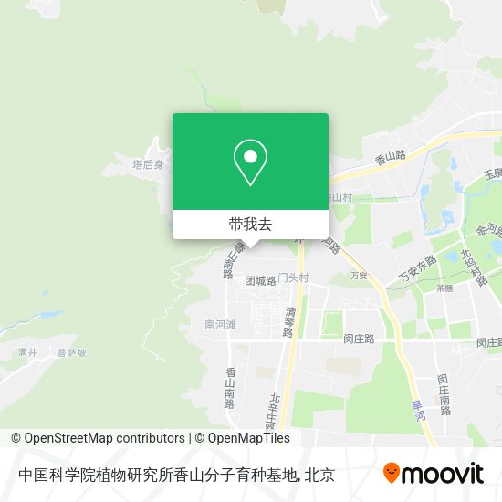 中国科学院植物研究所香山分子育种基地地图