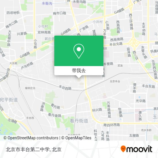 北京市丰台第二中学地图
