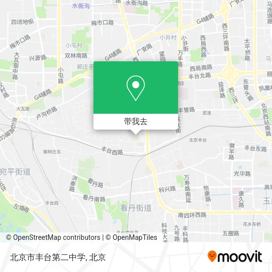 北京市丰台第二中学地图