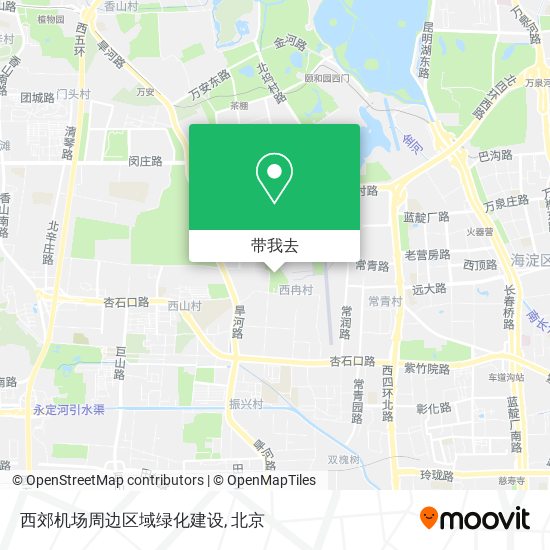 西郊机场周边区域绿化建设地图