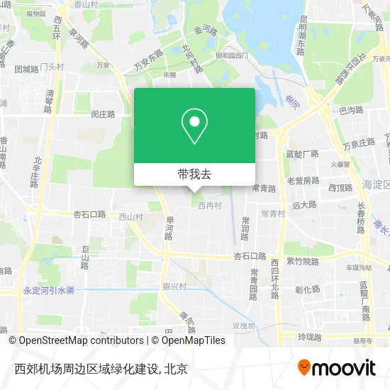 西郊机场周边区域绿化建设地图