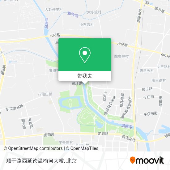 顺于路西延跨温榆河大桥地图