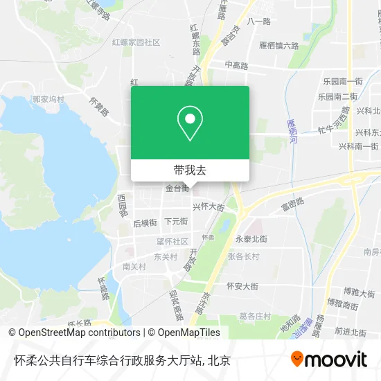 怀柔公共自行车综合行政服务大厅站地图