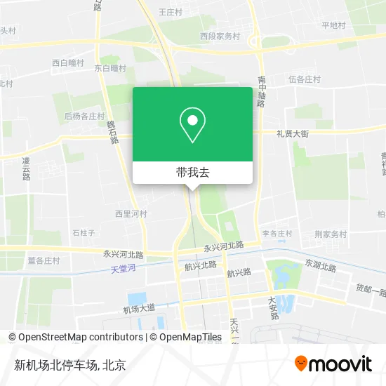新机场北停车场地图