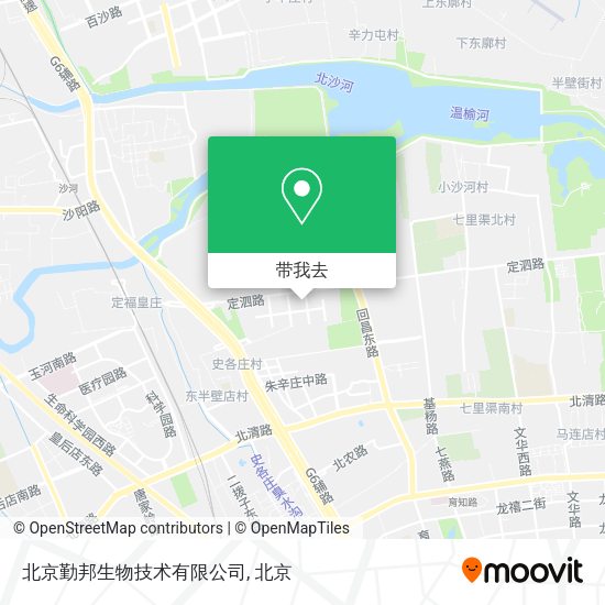 北京勤邦生物技术有限公司地图