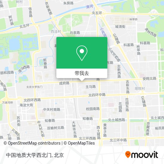 中国地质大学西北门地图