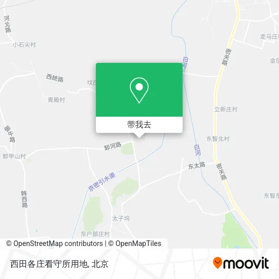 西田各庄看守所用地地图