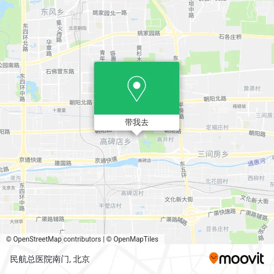民航总医院南门地图