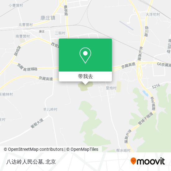 八达岭人民公墓地图