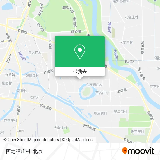 西定福庄村地图