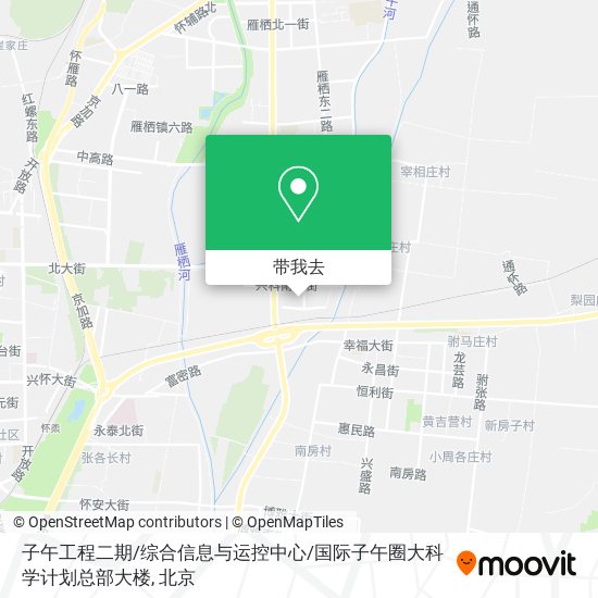 子午工程二期 / 综合信息与运控中心 / 国际子午圈大科学计划总部大楼地图