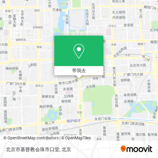 北京市基督教会珠市口堂地图