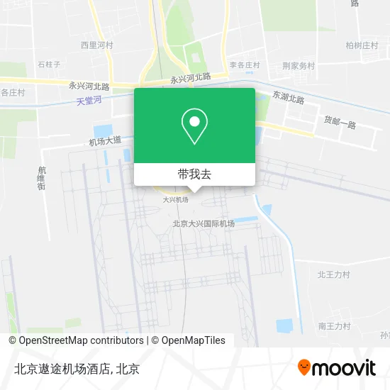 北京遨途机场酒店地图