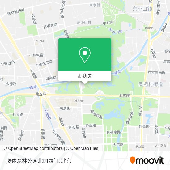 奥体森林公园北园西门地图