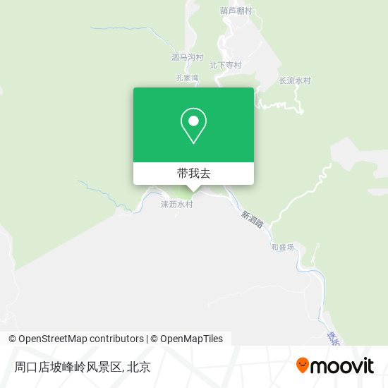 周口店坡峰岭风景区地图