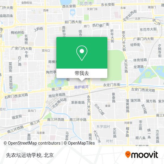 先农坛运动学校地图