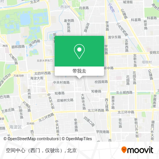 空间中心（西门，仅驶出）地图