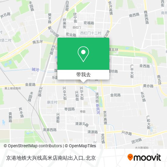 京港地铁大兴线高米店南站出入口地图