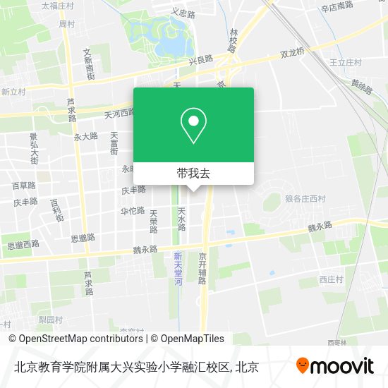 北京教育学院附属大兴实验小学融汇校区地图