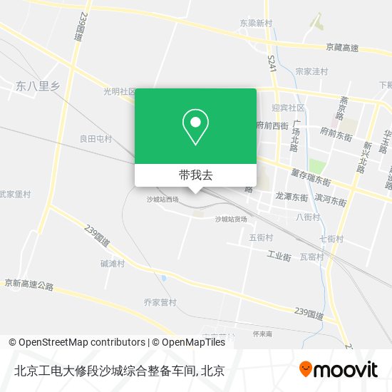 北京工电大修段沙城综合整备车间地图