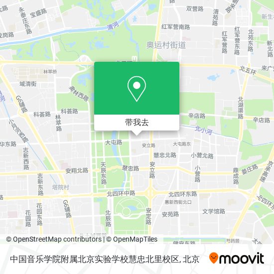 中国音乐学院附属北京实验学校慧忠北里校区地图