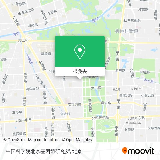 中国科学院北京基因组研究所地图