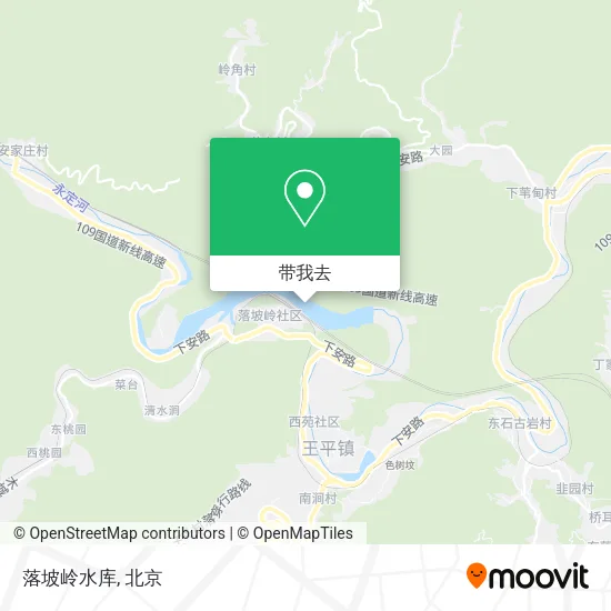 落坡岭水库地图
