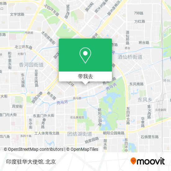 印度驻华大使馆地图