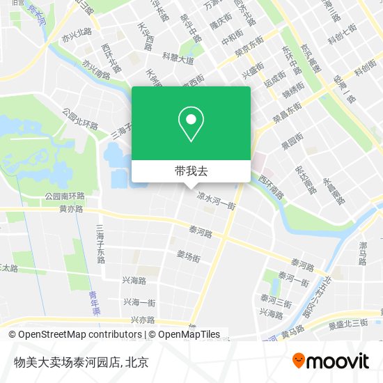 物美大卖场泰河园店地图