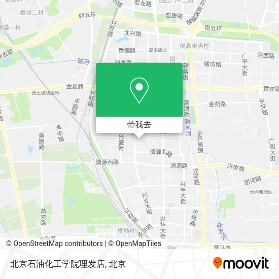 北京石油化工学院理发店地图