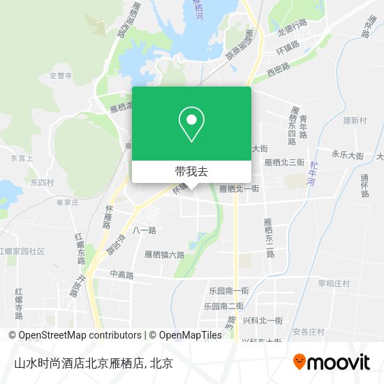 山水时尚酒店北京雁栖店地图
