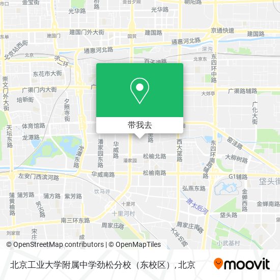 北京工业大学附属中学劲松分校（东校区）地图
