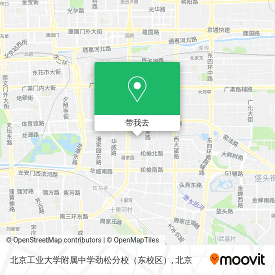 北京工业大学附属中学劲松分校（东校区）地图