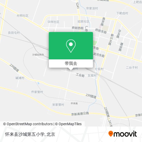 怀来县沙城第五小学地图