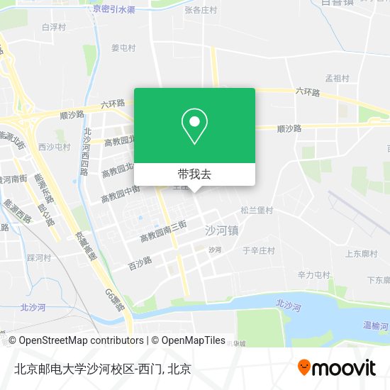 北京邮电大学沙河校区-西门地图