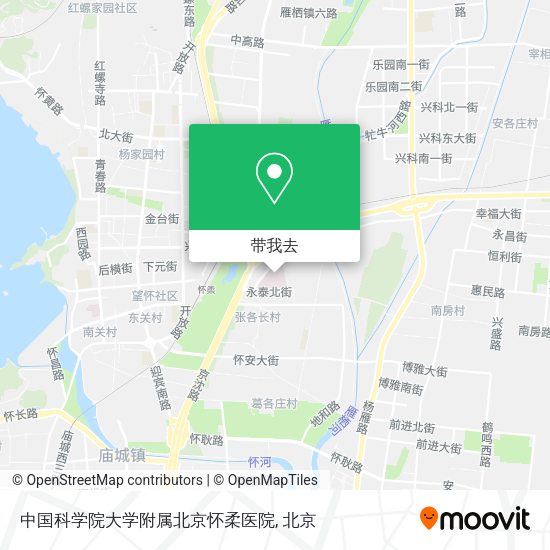 中国科学院大学附属北京怀柔医院地图