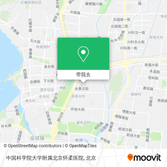 中国科学院大学附属北京怀柔医院地图