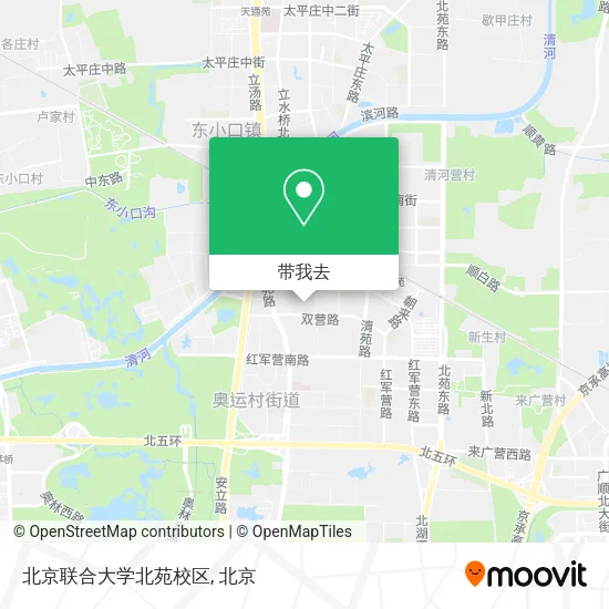 北京联合大学北苑校区地图