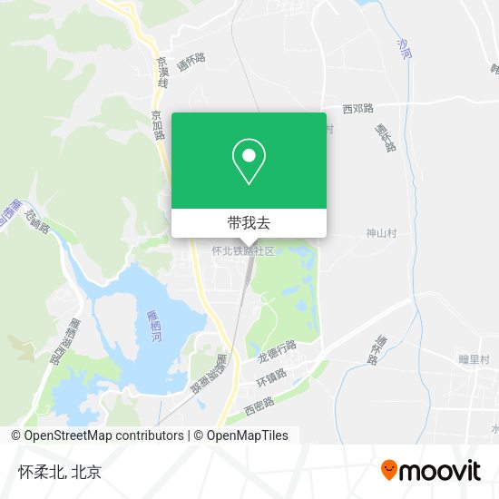 怀柔北地图