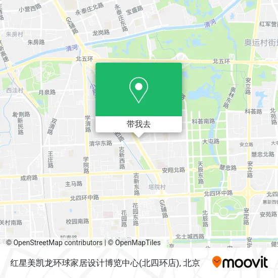 红星美凯龙环球家居设计博览中心(北四环店)地图