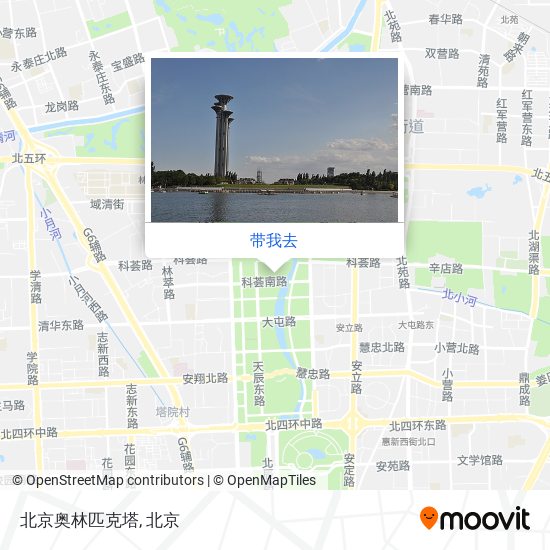 北京奥林匹克塔地图