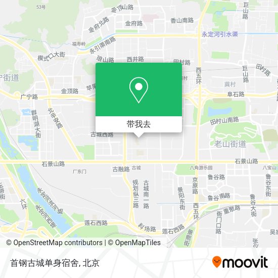 首钢古城单身宿舍地图