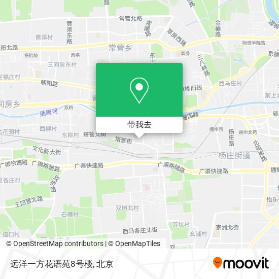 远洋一方花语苑8号楼地图