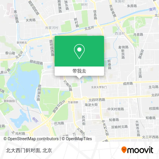 北大西门斜对面地图