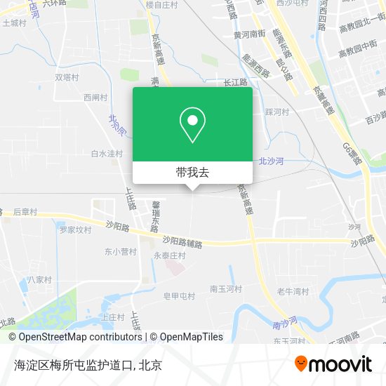 海淀区梅所屯监护道口地图