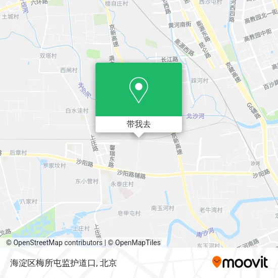 海淀区梅所屯监护道口地图