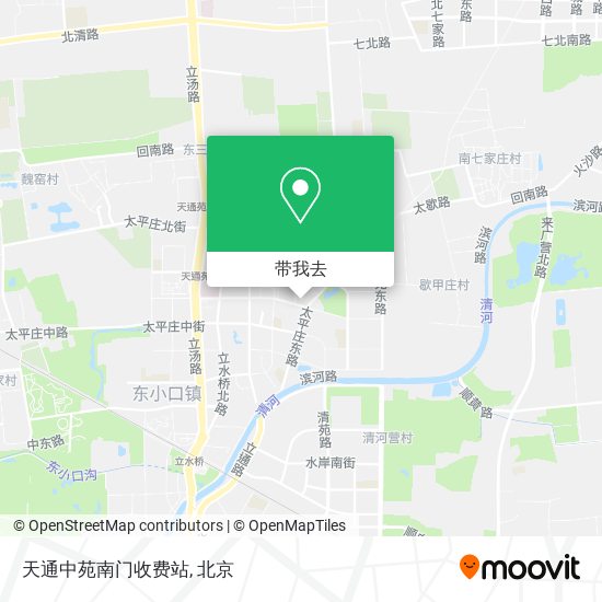 天通中苑南门收费站地图