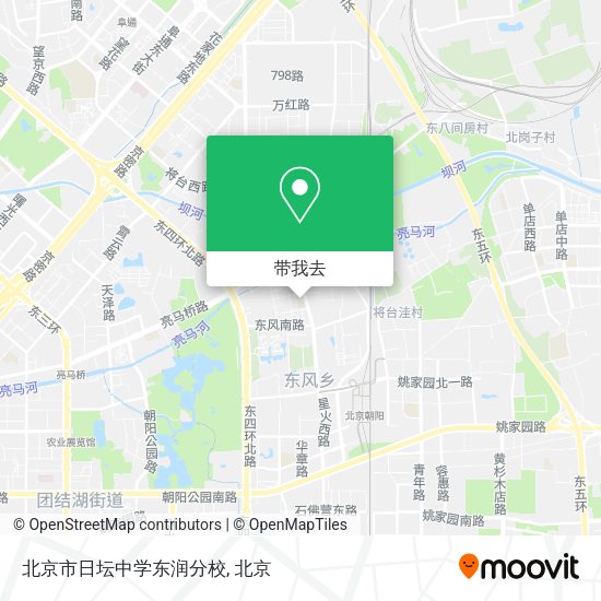 北京市日坛中学东润分校地图