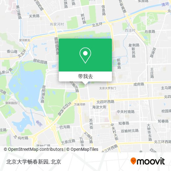 北京大学畅春新园地图