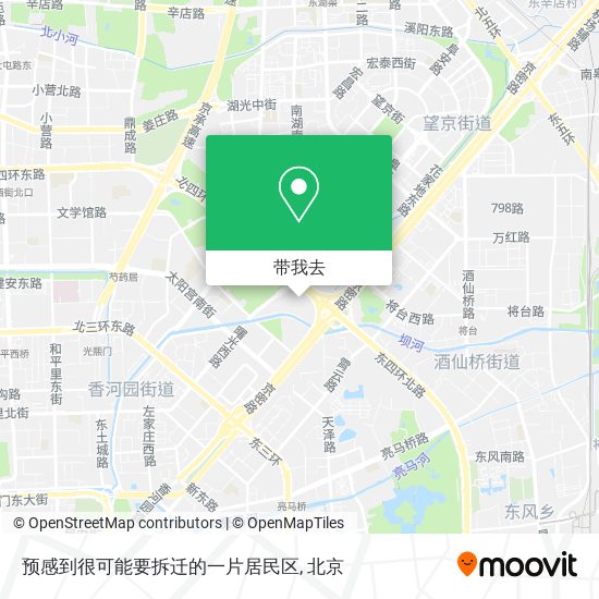 预感到很可能要拆迁的一片居民区地图